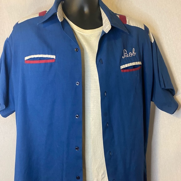 King Louie Other - Vintage 1970s ere King Louie Men’s Blue Bowling Shirt. Size is a very roomy XL.